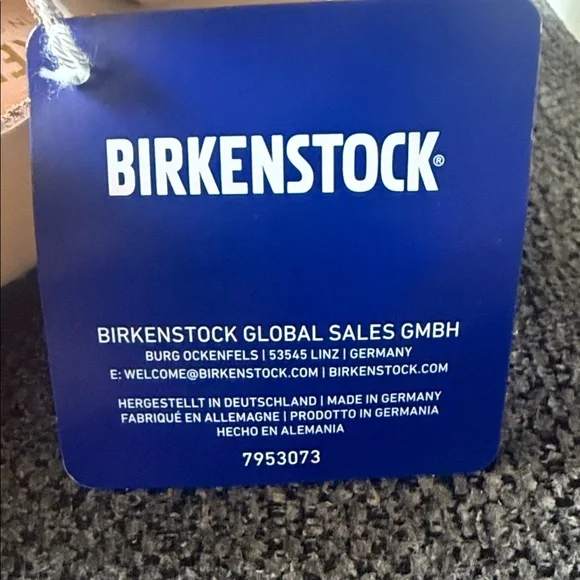 Birkenstock Beige Sandals with Gold Buckles - Picture 2 of 4